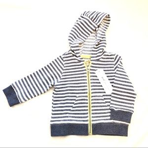 Baby boy’s striped zip-up hoodie